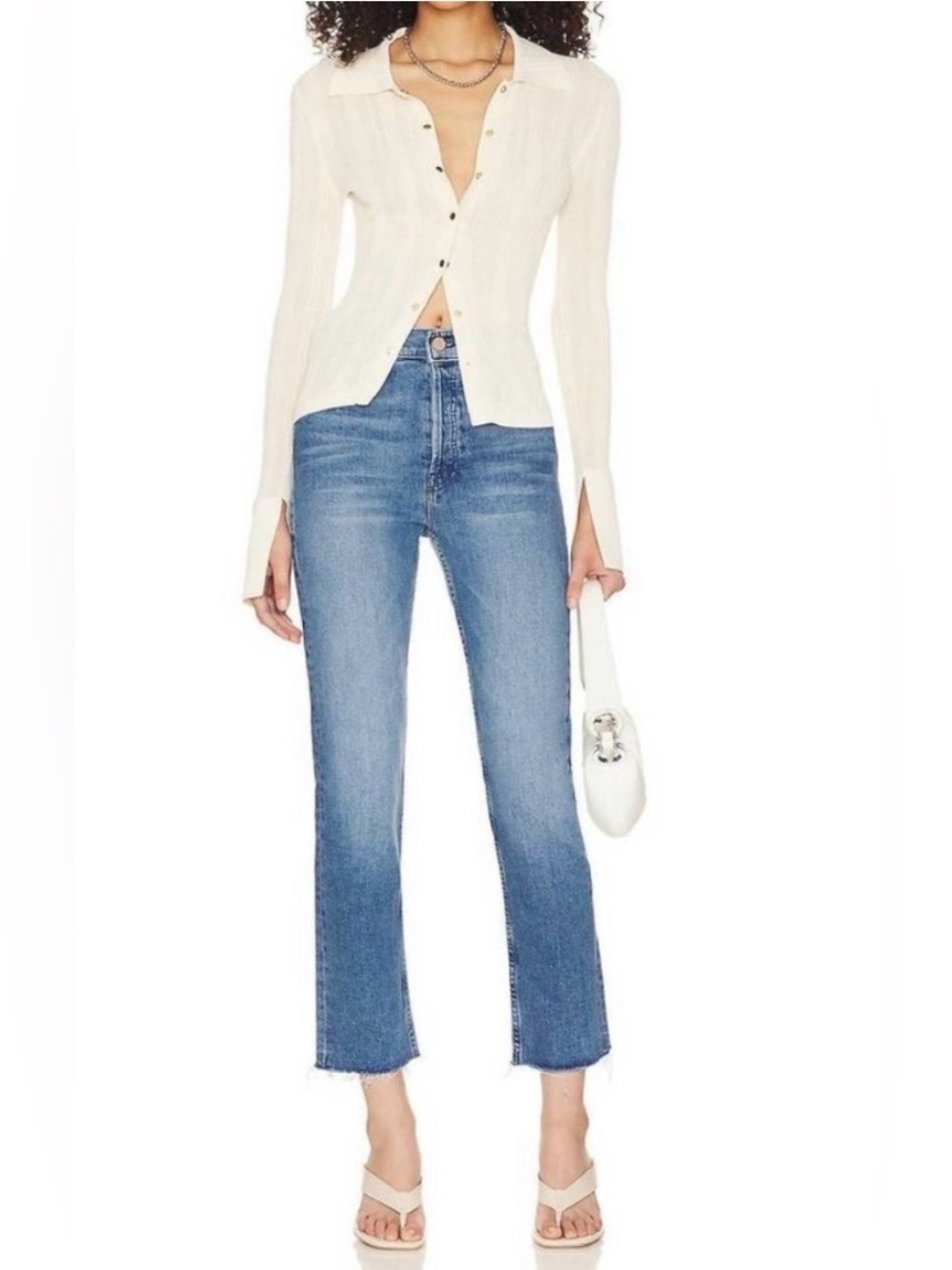 MOTHER Jeans The Tomcat Ankle Fray, size 33 - Picture 9 of 12